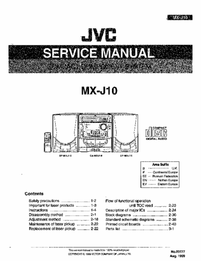 JVC MX-J10 S.M.